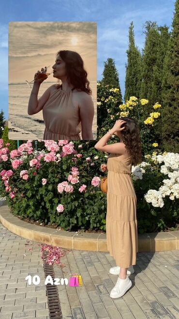 Пиджаки: Bej rəngli qadın yay donu - Stil: Sadə və zərif, yığma detallı üst