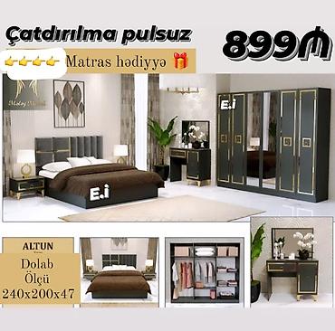 Yataq otağı mebel dəsti – “ALTUN” model • Komplekt: - Çarpayı