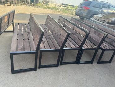 Скамейки: Скамейка Металл, Со спинкой — 7