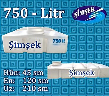 Baklar və çənlər: ŞİMŞEK LTD plastik su çənləri Həcm variantları: - 1000 litr (ölçü 1) — 40