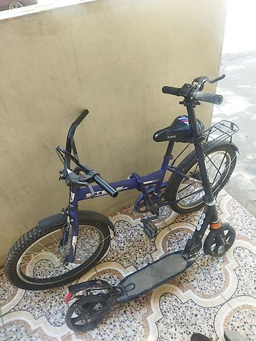 sosse velosiped: Uşaq/yeniyetmə üçün şəhər velosipedi və şose tipli skuter dəsti - — 1