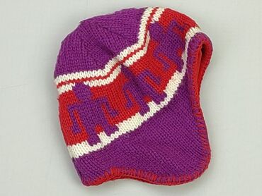 czapka zimowa fioletowa: Czapka, 9 lat, 55-58 cm, stan - Dobry