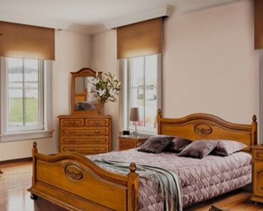 спальная кровать: 2 односпальные кровати, Комод, 2 тумбы, Румыния
