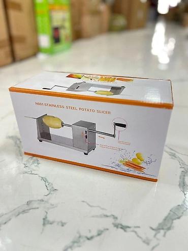 Qab-qacaq və mətbəx ləvazimatları: Paslanmayan kartofu cipsi edən aləti Kartof Kəsici (Spiral Slicer) – — 2