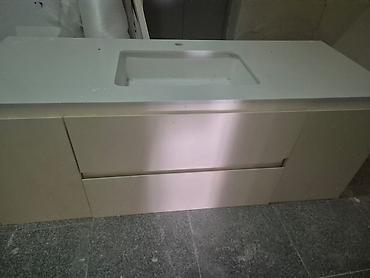 раковина для ванной: Hamam üçün müasir dolab və inteqrə edilmiş lavabodan ibarət modul — 1