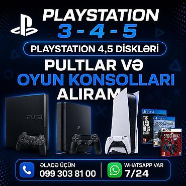 Playstation konsollarıdiskləri, alıram Münasib qiymətə Whatsappdan lalafo.az -da Playstation konsollarıdiskləri, alıram Münasib qiymətə Whatsappdan