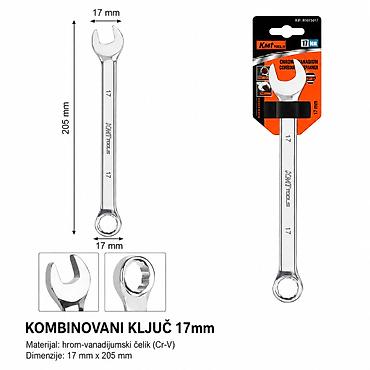 KMT Kombinovani ključ 17 mm (Cr‑V) - Tip: kombinovani ključ – na lalafo.rs KMT Kombinovani ključ 17 mm (Cr‑V) - Tip: kombinovani ključ –