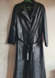 женские кожаные длинные перчатки: Qadın uzun temiz dəri paltosu - Material: orijinal dəri (etiketdə