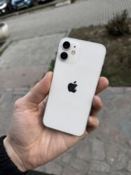 телефон самсунг с: IPhone 12 mini, Колдонулган, 128 ГБ, Ак, 75 %