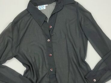 bluzka z długim rękawem w prążki: Koszula 16 lat, stan - Bardzo dobry, wzór - Jednolity kolor, kolor - Czarny