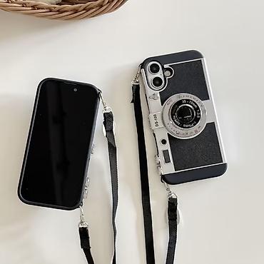 kabro sekilleri: Retro fotoaparat dizaynlı telefon qabı və asma kəmər dəsti - Dizayn — 2