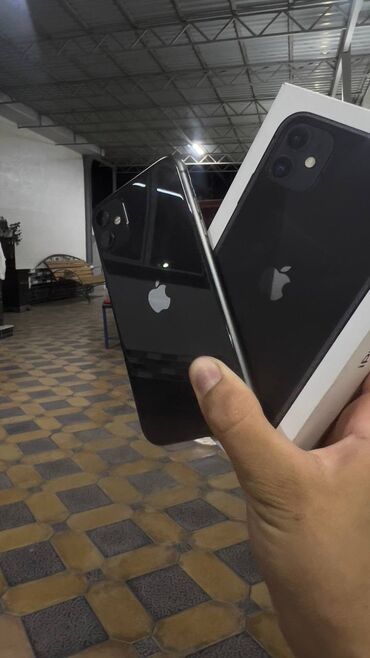мониторы aoc: IPhone 11, Колдонулган, 64 ГБ, Black Titanium, Каптама, Куту, 75 %