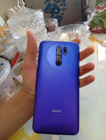 fly телефон раскладушка с большими кнопками: Redmi 9, 32 ГБ, цвет - Синий, Отпечаток пальца