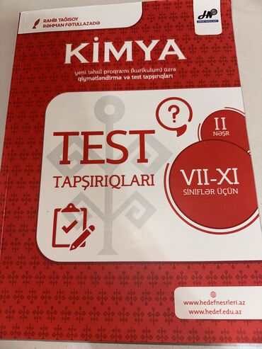 Kitablar, jurnallar, CD, DVD: Hədəf kimya test tapşırıqları