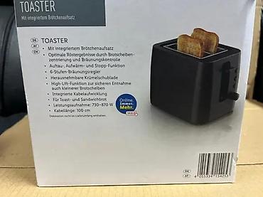 Tosteri: SilverCrest toster za hleb – crni, 870 W - Dve široke slot-otvore za — 6