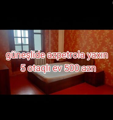 yevlaxda kiraye evler 2022: Güneşlide azpetrola yaxın 9/4 mertebesinde 5 otaqlı ev 500 azn