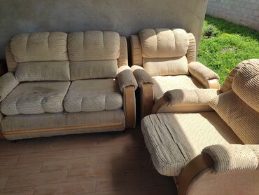 ами мебель кухонный угловой диван николетти: Цвет - Бежевый, Б/у