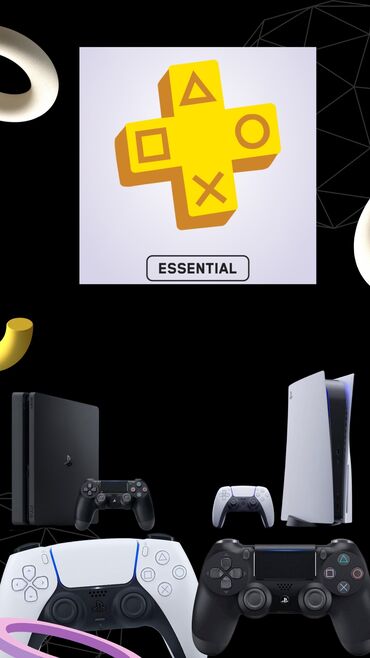 PS5 (Sony PlayStation 5): Playstation plus şexsi hesabiniza alinacaq Essential 1 Ayliq -17 AZN