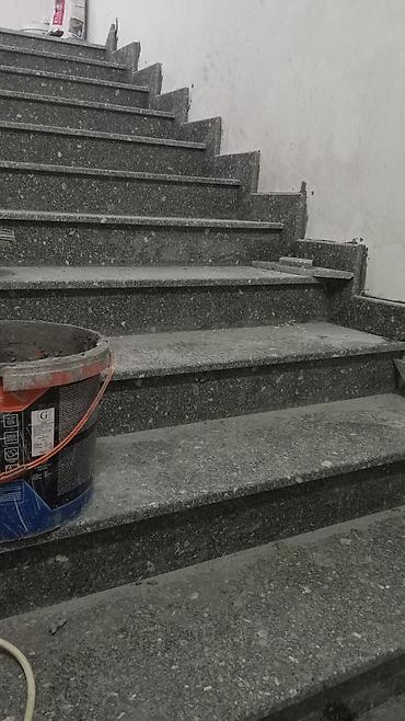 трапеция: Граниттен, мрамордон жасалган тепкич Жеке менчик үй үчүн, Акысыз ченөө, Тепкичтин формасы: Түз — 1