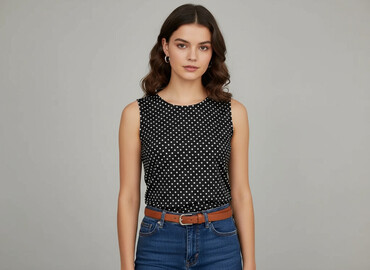 bluzka ze srebrną nitką reserved: Women's blouse, size S (EU 36)