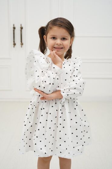 платье на девочку 3 4 года: Повседневное платье, Made in KG, Лето, Сатин