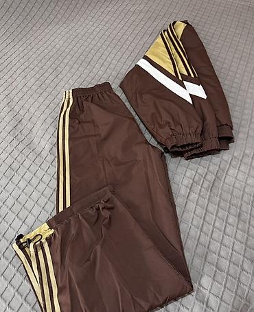puma двойка: Спортивный костюм adidas (куртка + брюки) - Цвет: коричневый с — 2