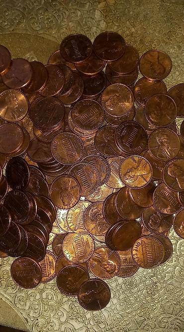 Sikkələr: 150 ədəd ABŞ 1 senti - ABŞ-da, əmək haqqının yüksək olması və kard — 14