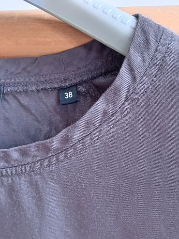 Bluze: M (EU 38), Viskoza, Jednobojni, bоја - Braon — 4