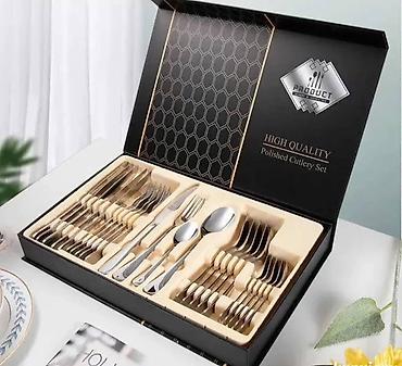 tchibo srbija: Elegantan set pribora za jelo – 24 komada u silver i gold varijanti — 3