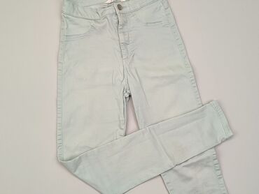 jeansy z wysokim stanem mom fit: Spodnie jeansowe, H&M, 12 lat, 146/152, stan - Dobry