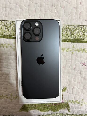 титан алмашам: IPhone 16 Pro Max, Б/у, 256 ГБ, Black Titanium, Коробка, 100 %
