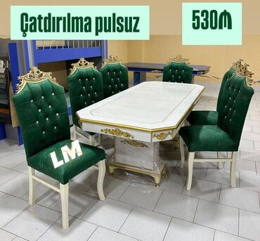 Məişət məhsulları: Möhtəşəm masa dəsti Qiymət : Masa 2x1 +6 stul ✨️ 530₼ Masa 2x1