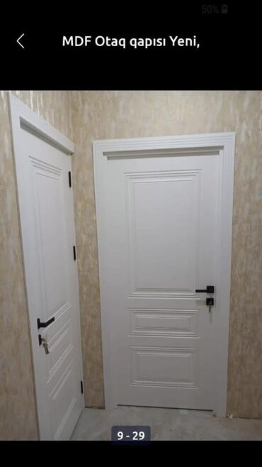 Otaq qapıları: Yeni Otaq qapısı Zamok və çərçivə ilə, Zəmanətli, Pulsuz quraşdırma, Pulsuz çatdırılma, Ödənişli çatdırılma, Rayonlara çatdırılma — 2