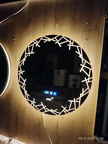 Круглое зеркало с декоративной LED‑подсветкой - Диаметр зеркального
