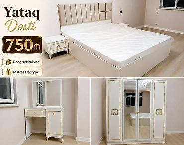 Yataq Dəsti – 750 ₼ Komplekt: - 160x200 sm ölçüdə rahat çarpayı