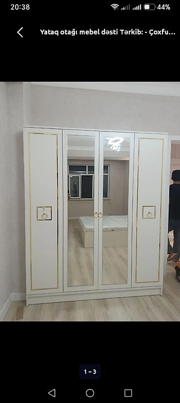 2 ci el dolab: Yeni, 4 qapılı, Güzgülü, Ağ, Açılan, Düz dolab — 1