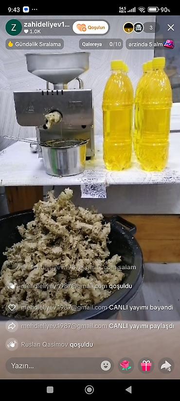 zəfəran yağı: Günəbaxan yağı, 1 l — 1