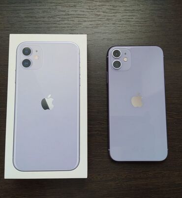 iphone 14 бу купить: IPhone 11, Колдонулган, 128 ГБ, Заряддоочу түзүлүш, Коргоочу айнек, Каптама, 90 %