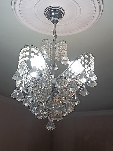 İşıqlandırma: Çılçıraq, 4 lampa, Xrustal — 1