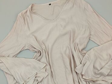 beżowa eleganckie bluzki: Blouse, XL (EU 42), condition - Good