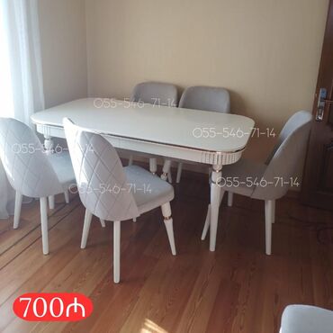 стол и стулья для дачи: Qonaq otağı üçün, Yeni, 6 stul