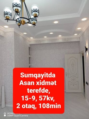 bayılda kiraye mənzil: 2 otaqlı, Yeni tikili, 57 kv. m