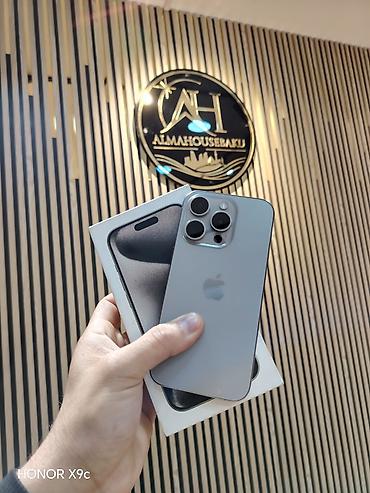 ipone 5 s: IPhone 15 Pro, 128 GB, Natural Titanium, Simsiz şarj, Face ID, Sənədlərlə — 1