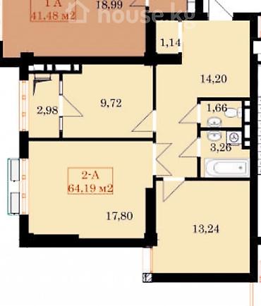 14: 3 комнаты, 99 м², Нижний Джал (Джал-23) Элитка, 7 этаж, ПСО (под самоотделку) — 2