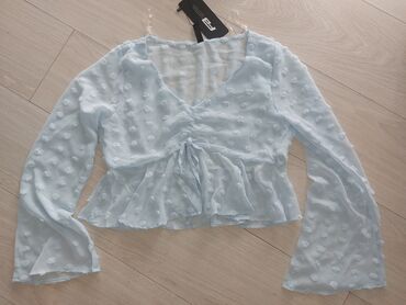 mango bluze i košulje: S (EU 36), Dots, color - Light blue