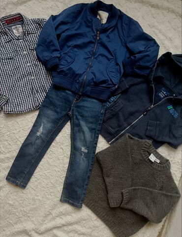 polovne kožne jakne: Bundle: Sweaters, Jeans, Jackets, For boys, age: 4-5 years