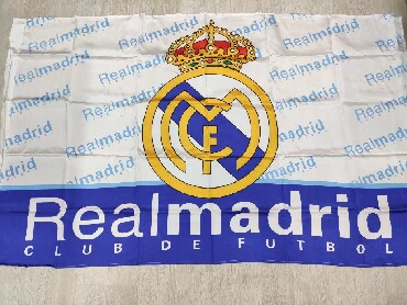 ronaldo real madrid forması: Bayraq Real Madrid. Ölçüsü 90smx1.50m. Metrolara və şəhərdaxili