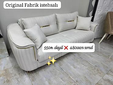 embawood divan modelleri: Original fabrik istehsalı krem rəngli divan - Üç nəfərlik, müasir — 1