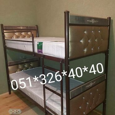 İkimərtəbəli uşaq çarpayıları: Oğlan və qız üçün, Yeni, Çarpayı, Matras ilə, Siyirməsiz, Taxta — 29