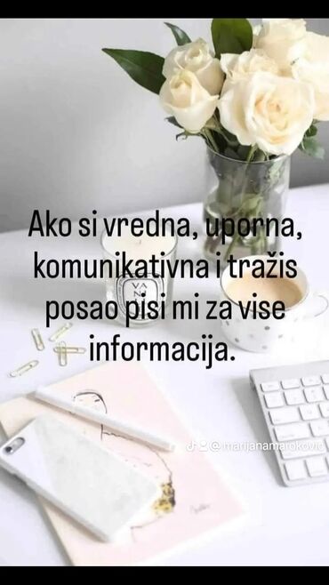 Ostali poslovi: Tražim saradnice posao od kuće trebaš mobitel wifi i dobra volja